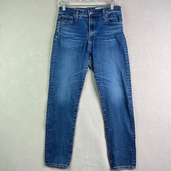 AG Adriano Goldschmied Jeans Womens 30 x 27 Anthropologie The Stevie Ankle Blue - Picture 1 of 16